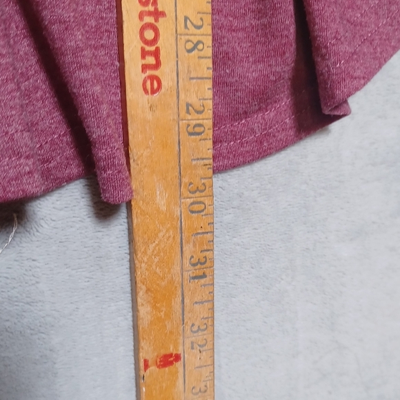 Simier Fariry Women's XL Burgundy Smocked Henley Boho Long Sleeve Cozy Tunic Top - Picture 9 of 9